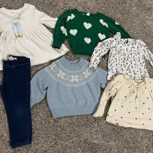 GAP Baby Blue Sweater with White Snowflake Pattern